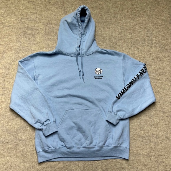Danny Duncan World Tour Hoodie Virginity Rocks Blue Sweatshirt Size M 2021 - Picture 1 of 5
